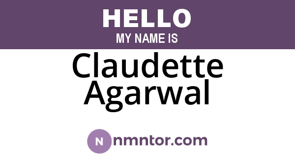 Claudette Agarwal