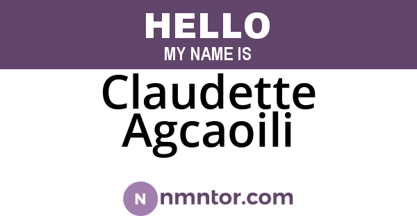 Claudette Agcaoili