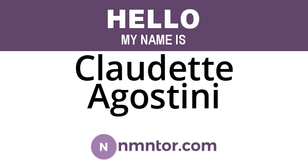 Claudette Agostini
