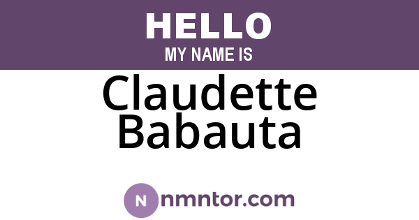 Claudette Babauta