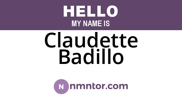 Claudette Badillo