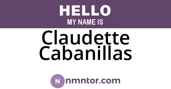 Claudette Cabanillas