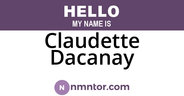 Claudette Dacanay