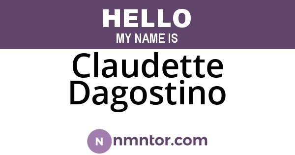 Claudette Dagostino
