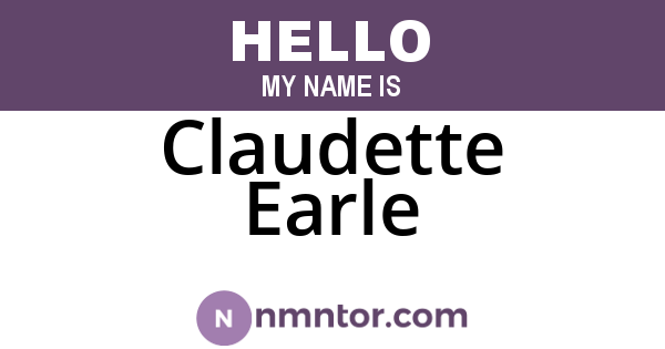 Claudette Earle