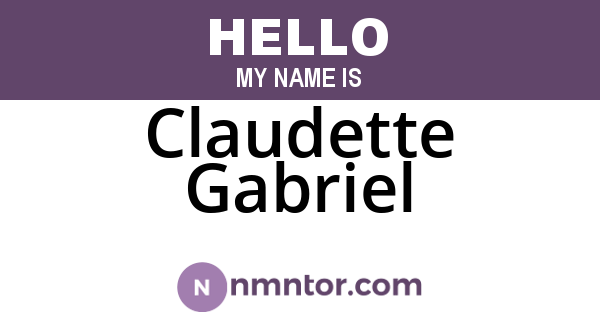 Claudette Gabriel