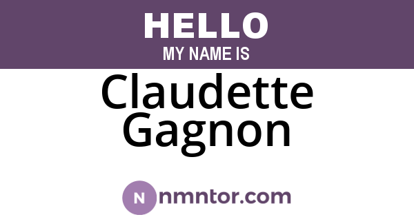 Claudette Gagnon