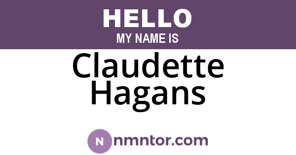 Claudette Hagans
