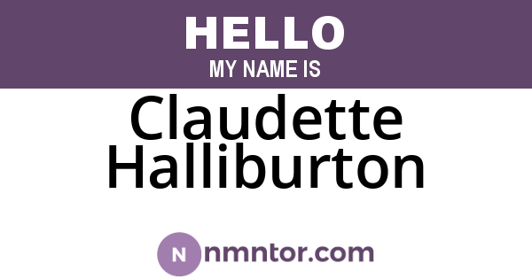 Claudette Halliburton