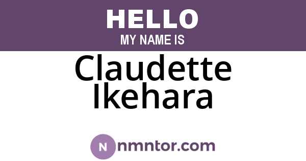 Claudette Ikehara