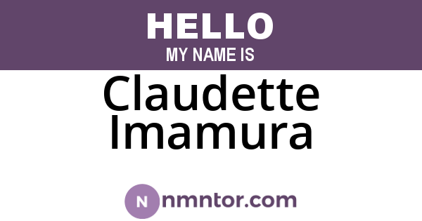 Claudette Imamura