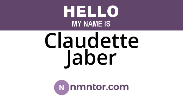 Claudette Jaber