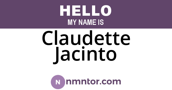 Claudette Jacinto