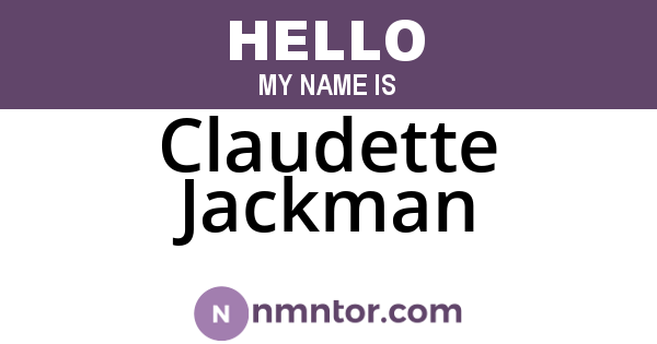 Claudette Jackman