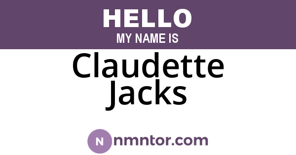 Claudette Jacks