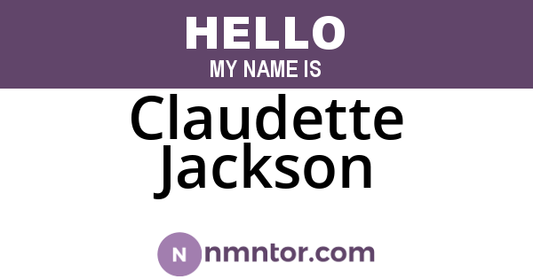 Claudette Jackson
