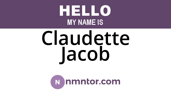 Claudette Jacob