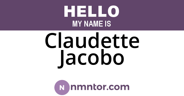 Claudette Jacobo