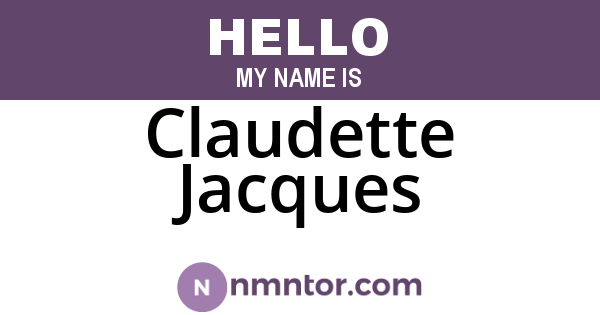 Claudette Jacques