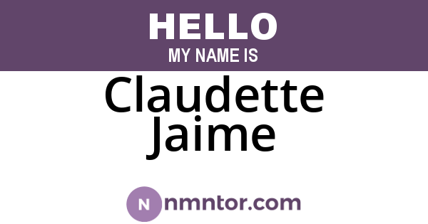 Claudette Jaime