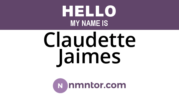 Claudette Jaimes