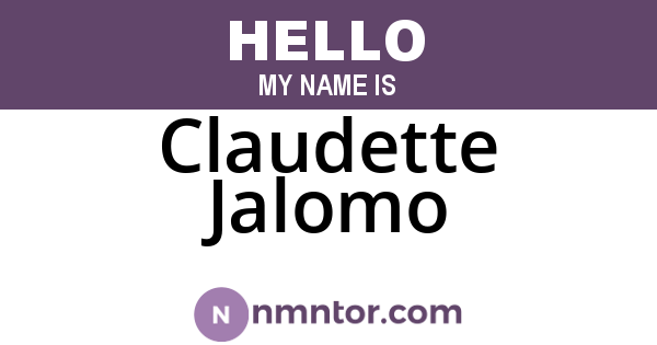 Claudette Jalomo