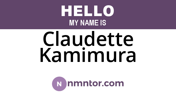 Claudette Kamimura
