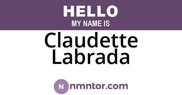 Claudette Labrada