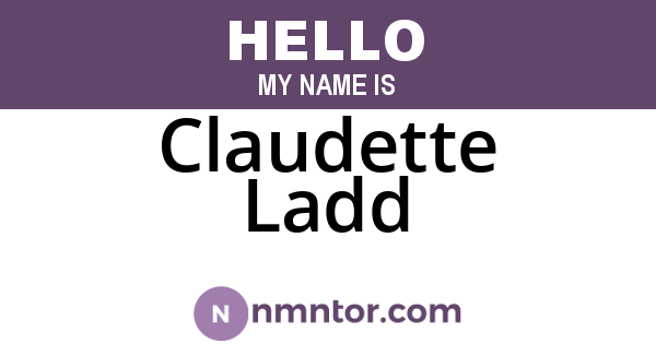Claudette Ladd