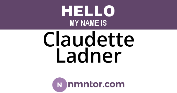 Claudette Ladner