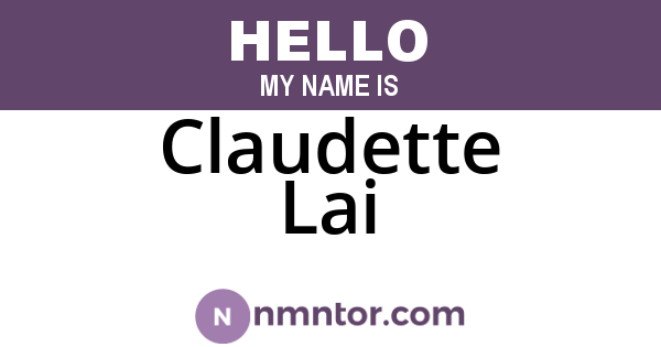 Claudette Lai