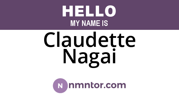 Claudette Nagai