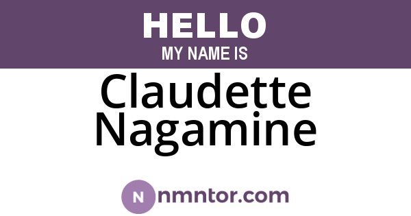 Claudette Nagamine