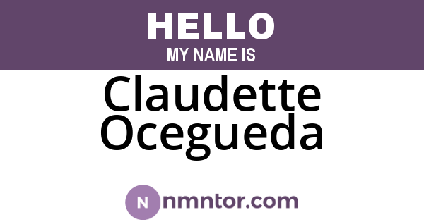 Claudette Ocegueda