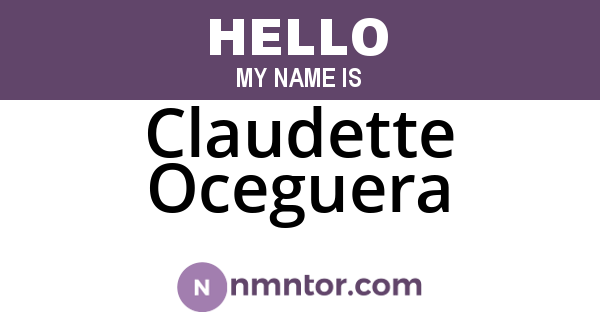 Claudette Oceguera