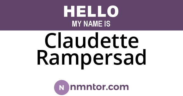Claudette Rampersad