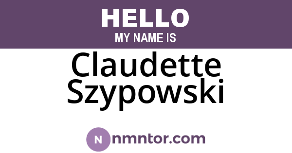 Claudette Szypowski