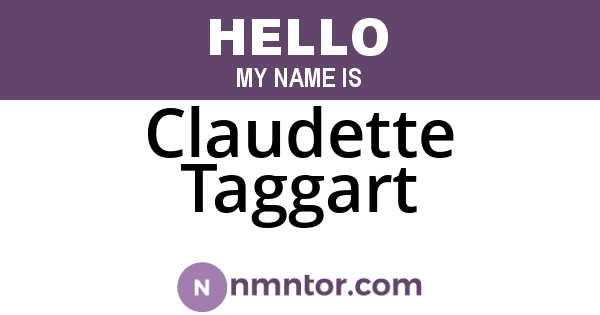 Claudette Taggart