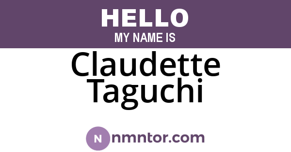 Claudette Taguchi
