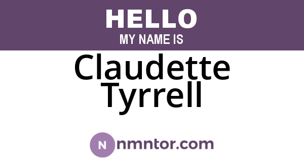Claudette Tyrrell