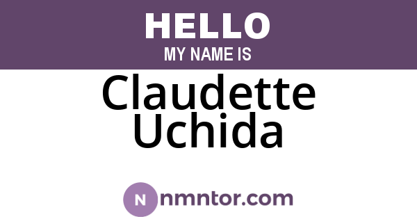 Claudette Uchida