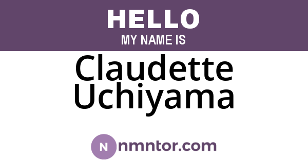 Claudette Uchiyama