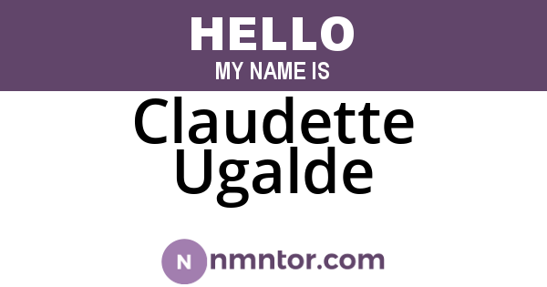 Claudette Ugalde