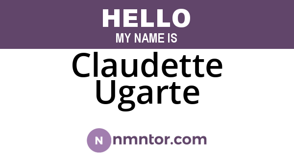 Claudette Ugarte