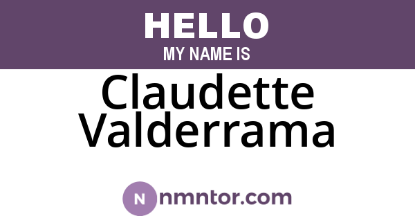 Claudette Valderrama