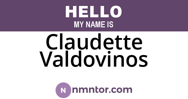 Claudette Valdovinos