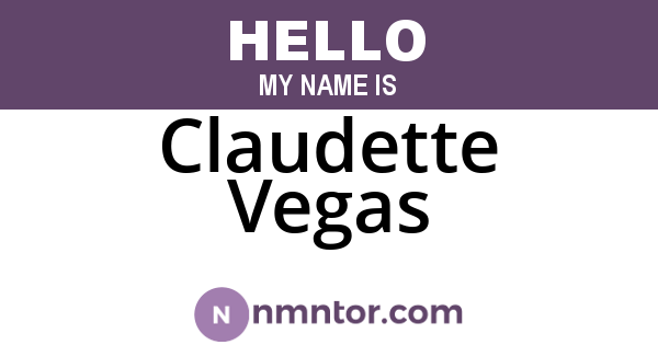 Claudette Vegas