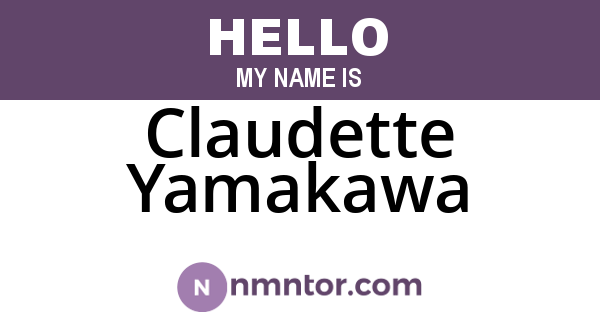Claudette Yamakawa
