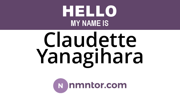 Claudette Yanagihara