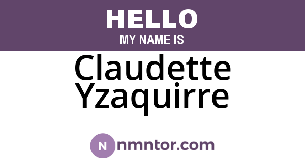 Claudette Yzaquirre